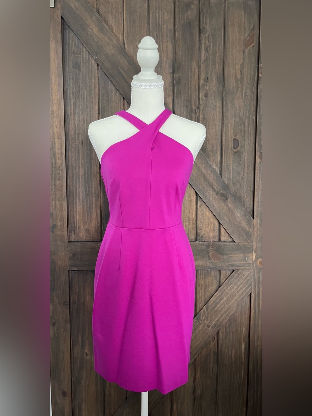 💖 INC International Concepts Pink Cross Halter Dress 💖
